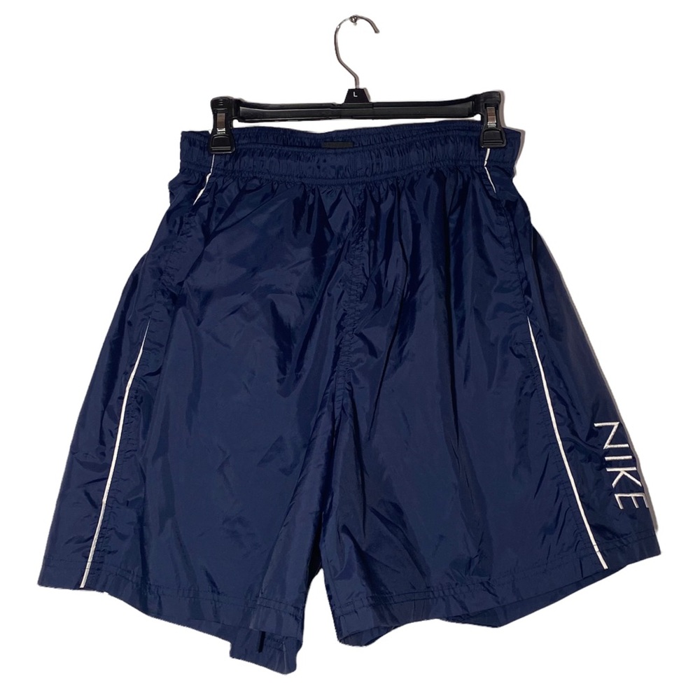 Nike Men’s Navy Blue Swim Trunks with White Trim
